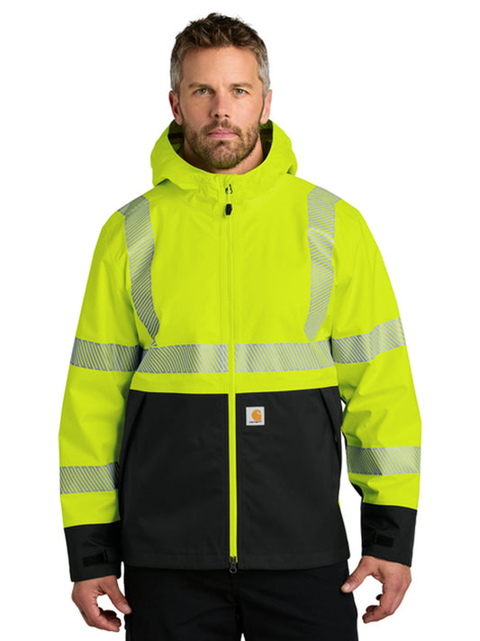 Men's 4-Pocket Class 3 Reflective Jacket - CT106693 - Brite Lime