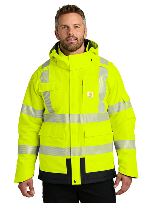 Men's 5-Pocket Class 3 Waterproof Jacket - CT106694 - Brite Lime