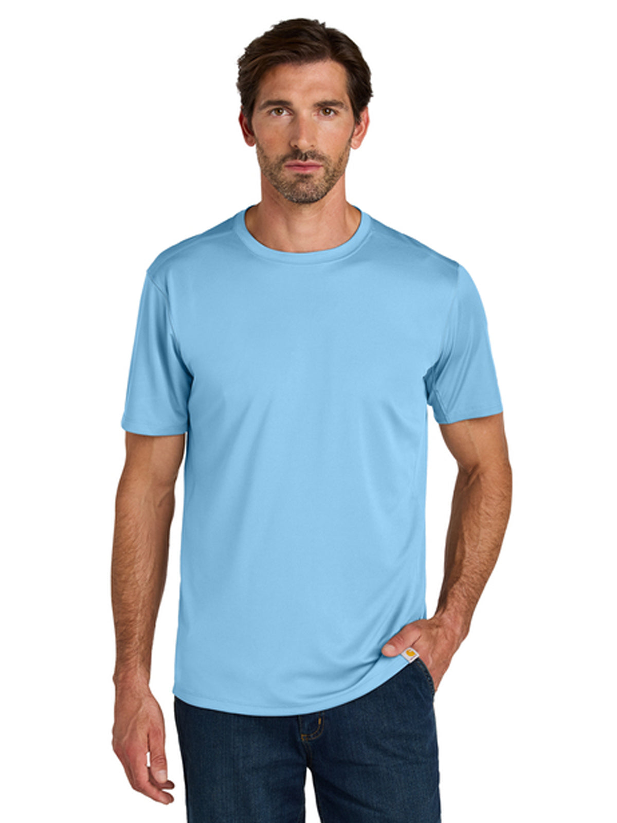 Men's Pocketless Short Sleeve T-Shirt - CT106868 - Fresh Water Blue
