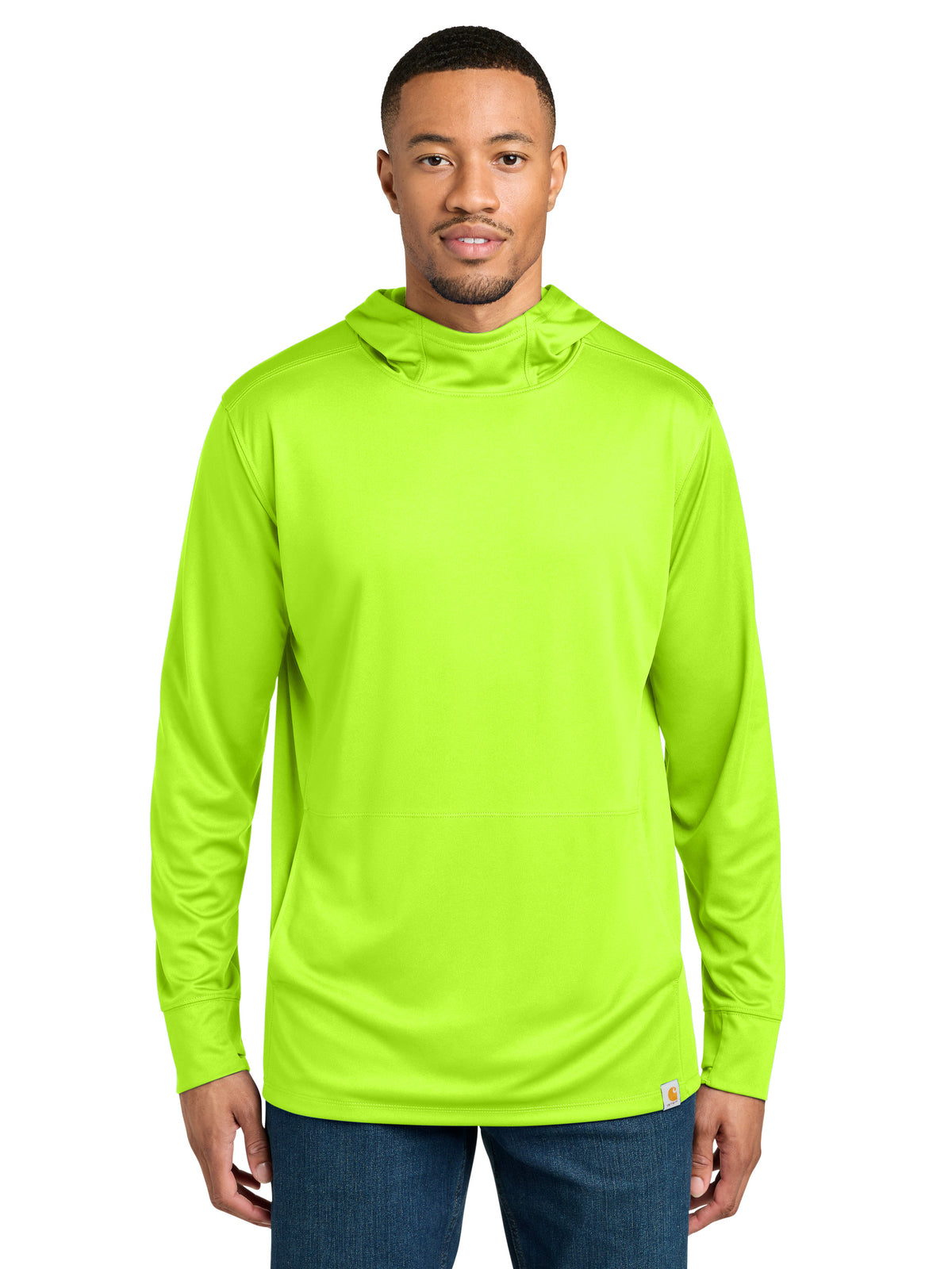 Men's 1-Pocket Long Sleeve Hooded Shirt - CT106923 - Brite Lime