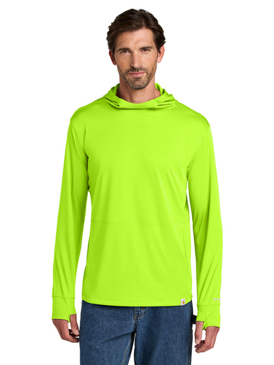 Men's 1-Pocket Long Sleeve Hooded Shirt - CT106923 - Brite Lime