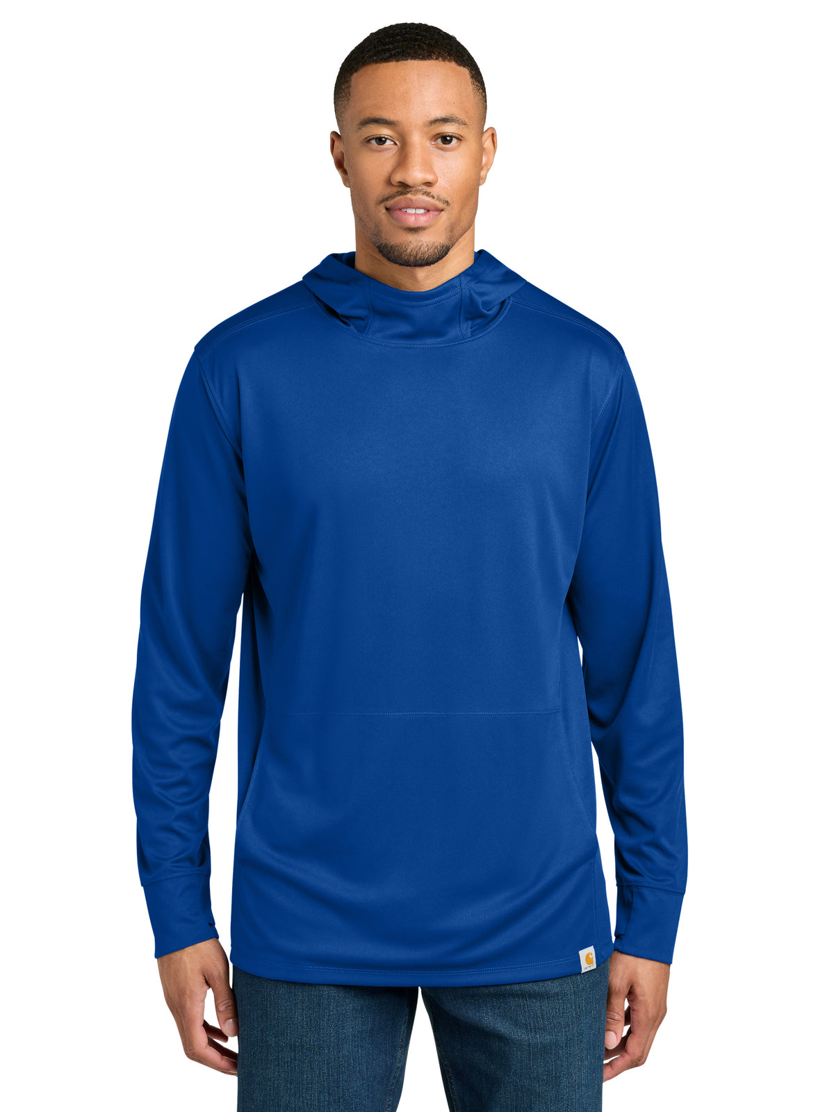 Men's 1-Pocket Long Sleeve Hooded Shirt - CT106923 - Royal Glass Blue