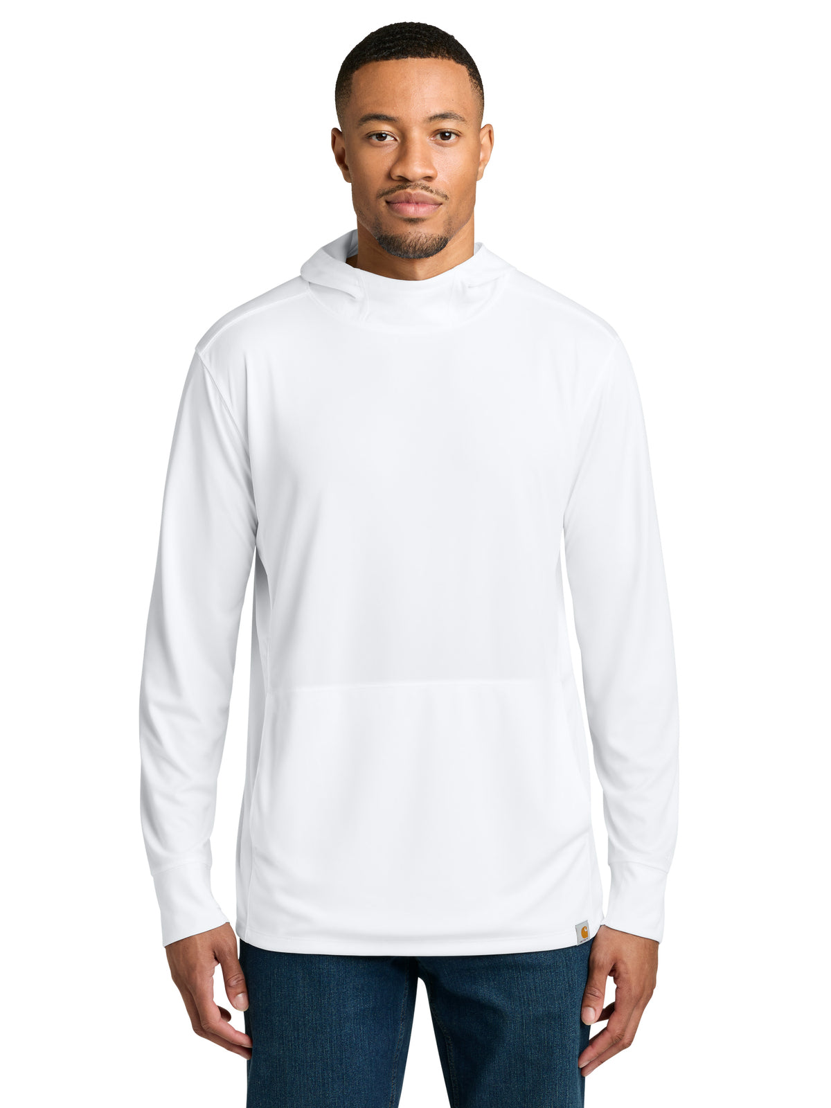 Men's 1-Pocket Long Sleeve Hooded Shirt - CT106923 - White