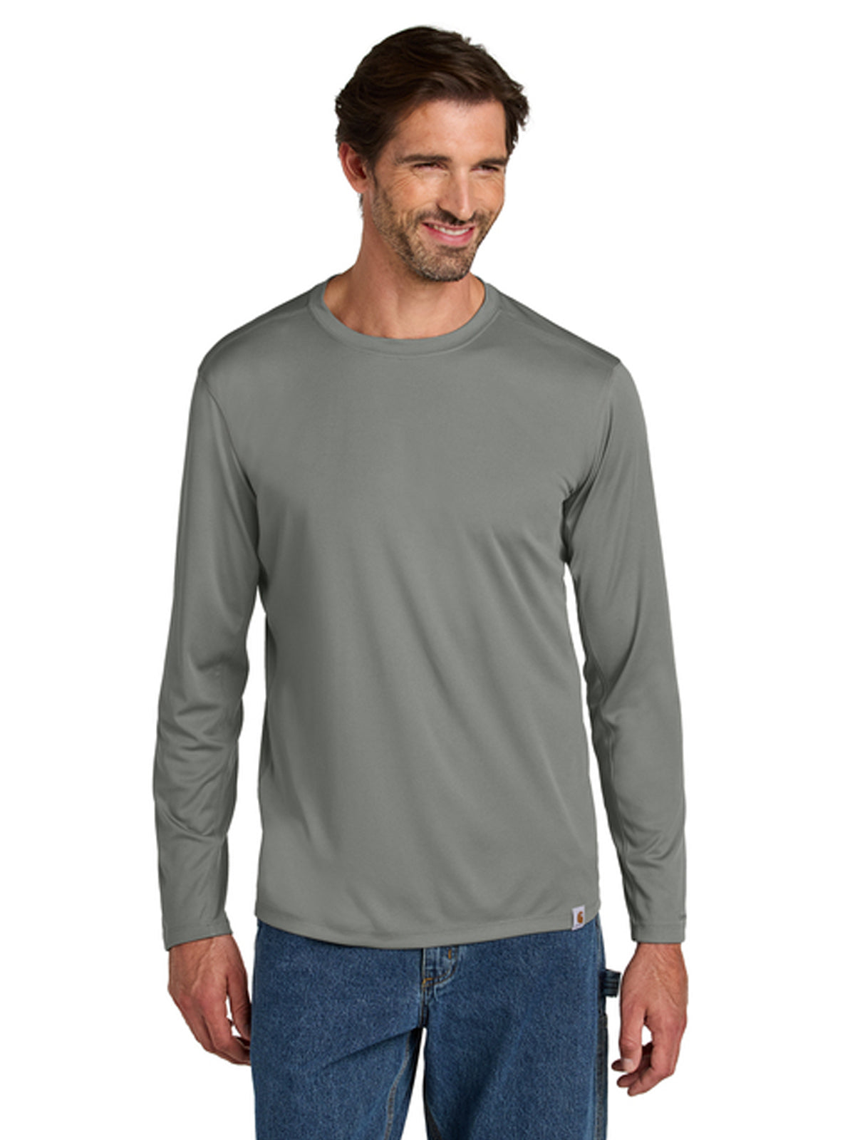Men's Pocketless Long Sleeve T-Shirt - CT106972 - Asphalt Grey