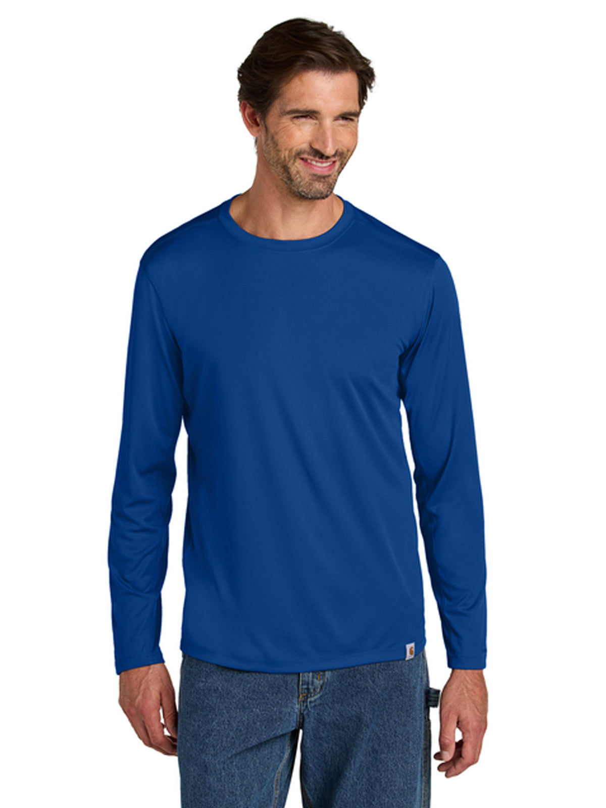 Men's Pocketless Long Sleeve T-Shirt - CT106972 - Royal Glass Blue