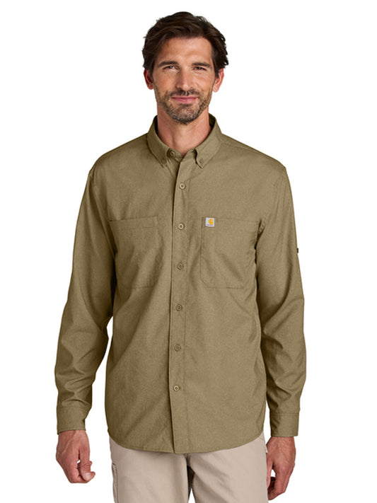 Men's 2-Pocket Sun Defender Long Sleeve Shirt - CT107106 - Dark Khaki