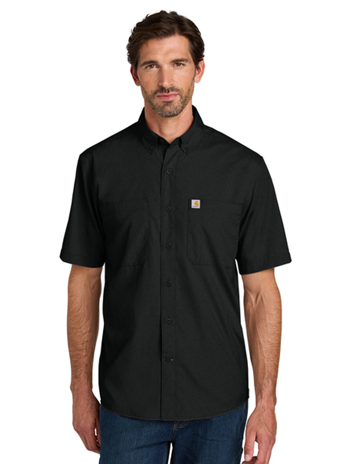 Men's 2-Pocket Sun Defender Short Sleeve Shirt - CT107107 - Black