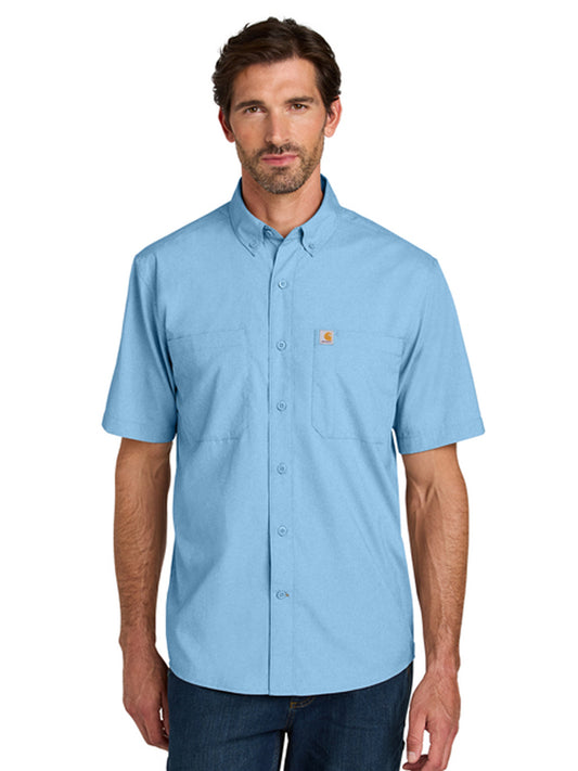 Men's 2-Pocket Sun Defender Short Sleeve Shirt - CT107107 - Fresh Water Blue