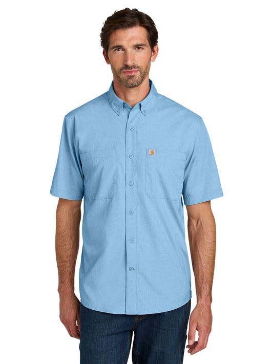 Men's 2-Pocket Sun Defender Short Sleeve Shirt - CT107107 - Fresh Water Blue
