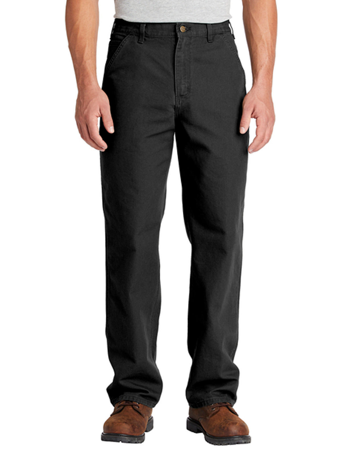 Men's 6-Pocket Washed-Duck Work Dungaree - CTB11 - Black