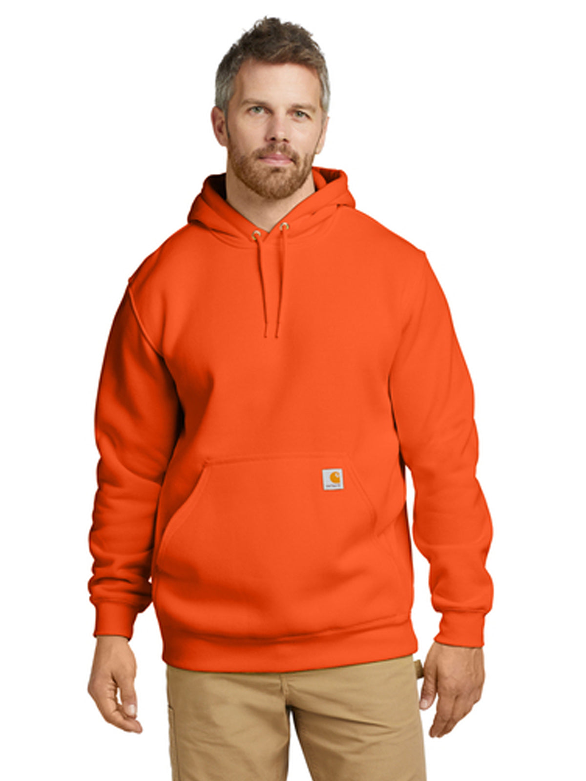 Men's 1-Pocket Midweight Hooded Sweatshirt - CTK121 - Brite Orange