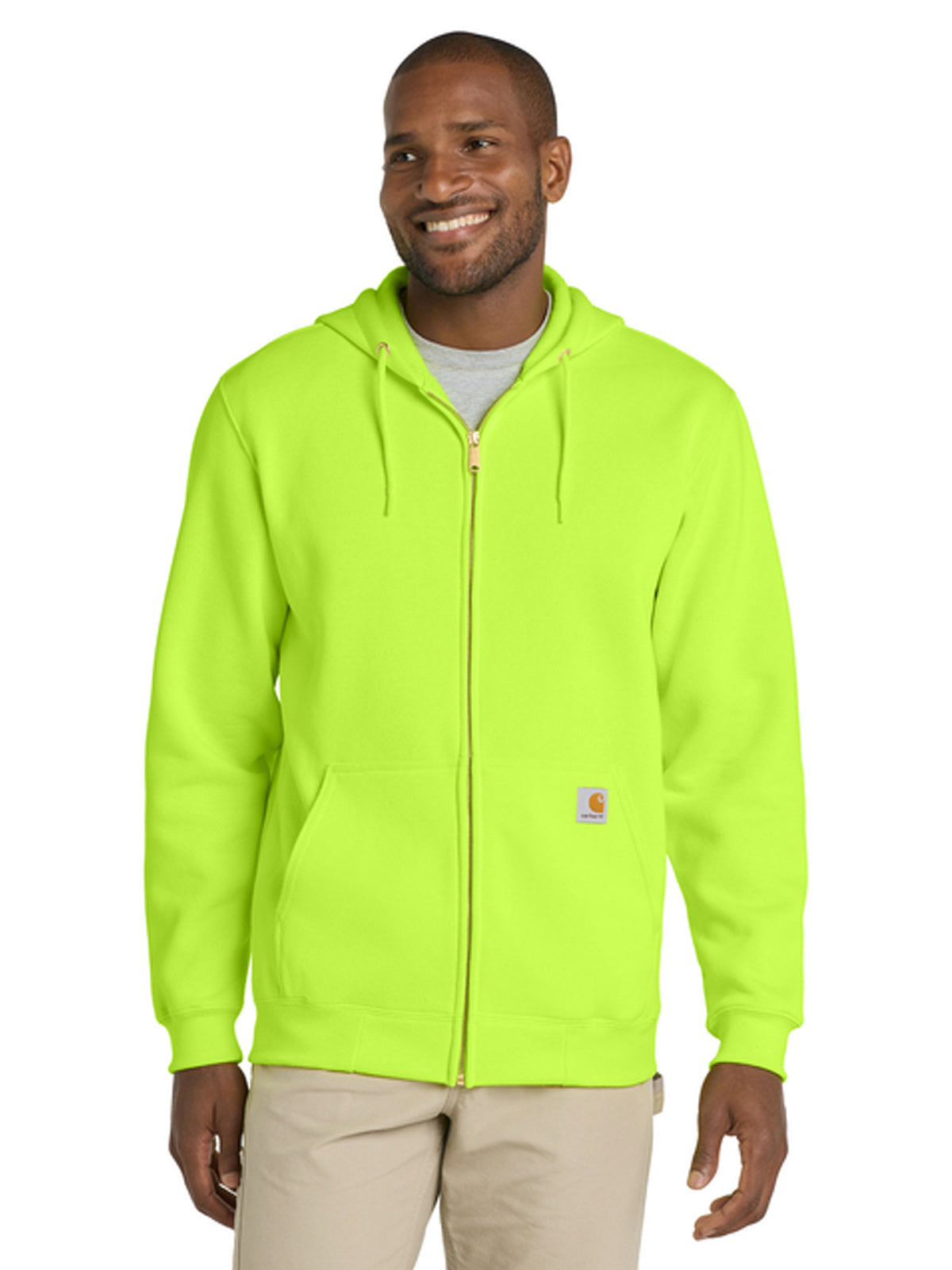 Men's Midweight Zippered Sweatshirt - CTK122 - Brite Lime