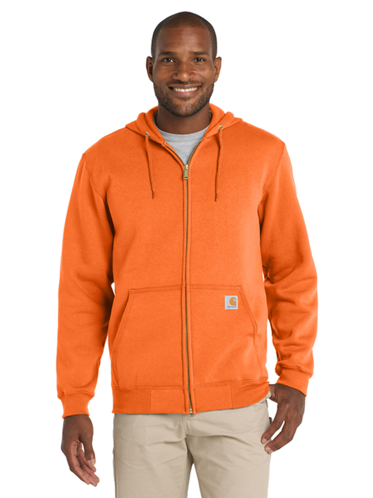 Men's Midweight Zippered Sweatshirt - CTK122 - Brite Orange