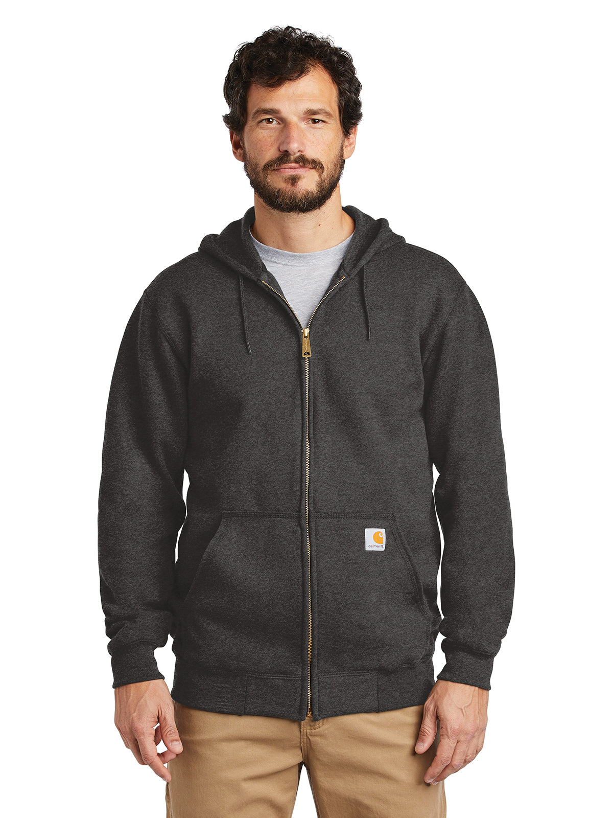 Men's Midweight Zippered Sweatshirt - CTK122 - Carbon Heather