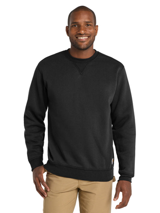 Men's Pocketless Crewneck Sweatshirt - CTK124 - Black
