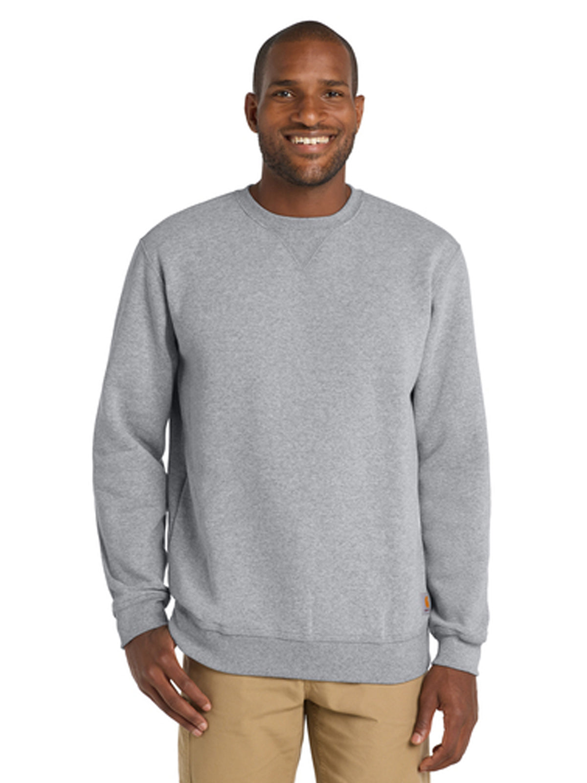 Men's Pocketless Crewneck Sweatshirt - CTK124 - Heather Grey