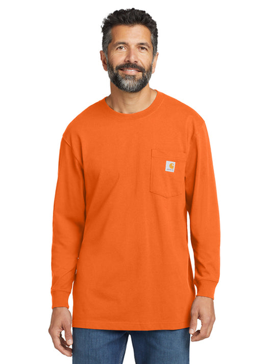 Men's 1-Pocket Long Sleeve T-Shirt - CTK126 - Brite Orange