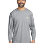 Men's 1-Pocket Long Sleeve T-Shirt - CTK126 - Heather Grey