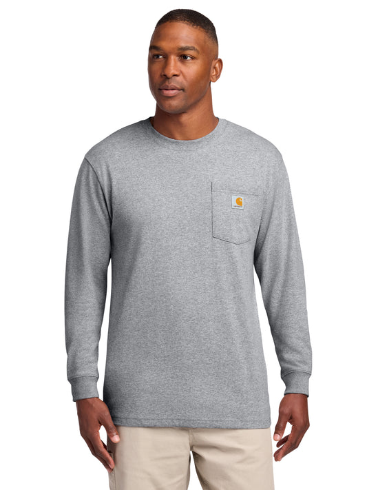 Men's 1-Pocket Long Sleeve T-Shirt - CTK126 - Heather Grey