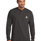 Men's 1-Pocket Long Sleeve Henley T-Shirt - CTK128 - Carbon Heather