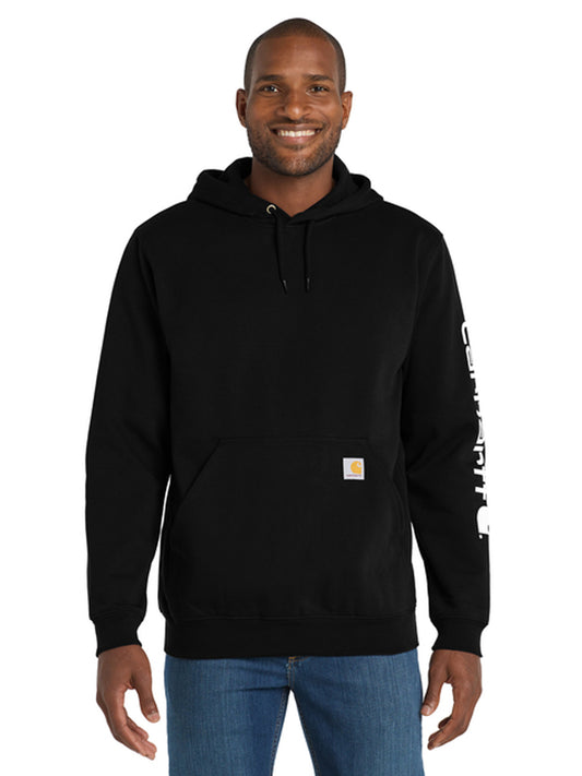 Men's 1-Pocket Midweight Hooded Sweatshirt - CTK288 - Black