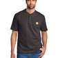Men's Short Sleeve One-Pocket Henley T-Shirt - CTK84 - Carbon Heather