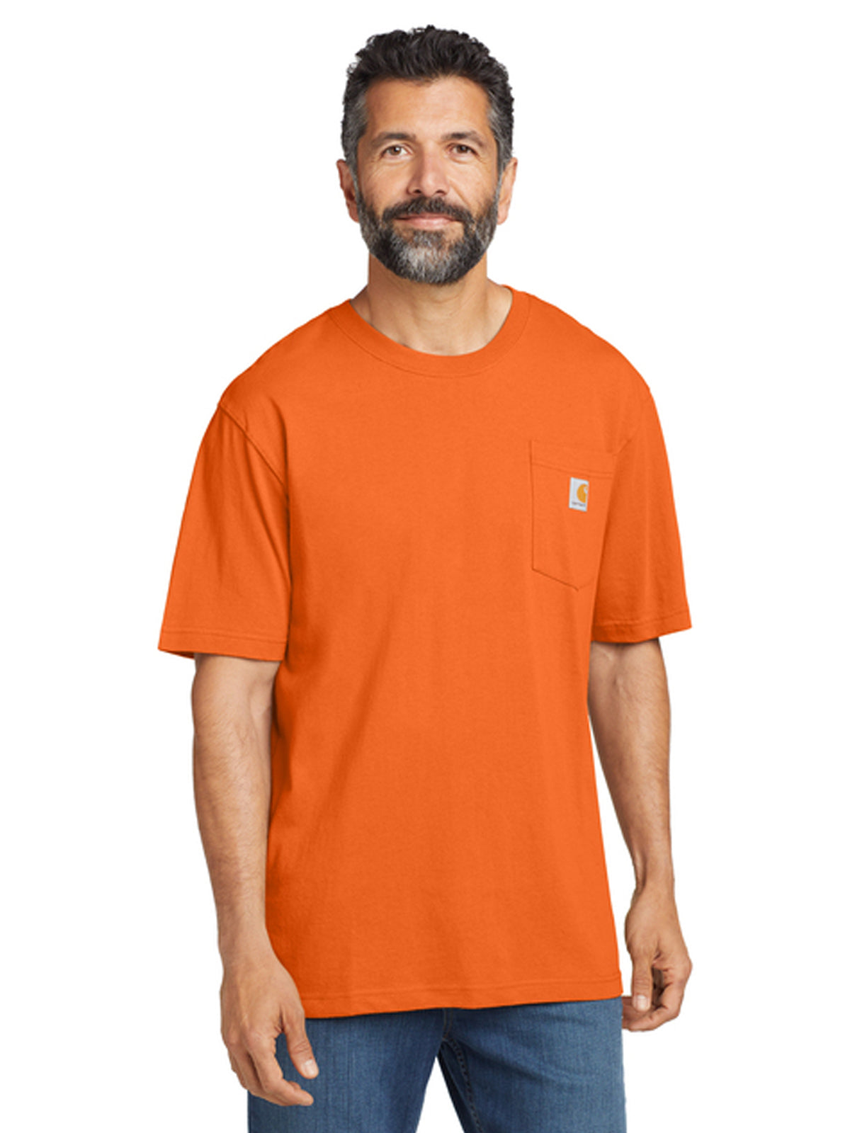 Men's 1-Pocket Short Sleeve T-Shirt - CTK87 - Brite Orange