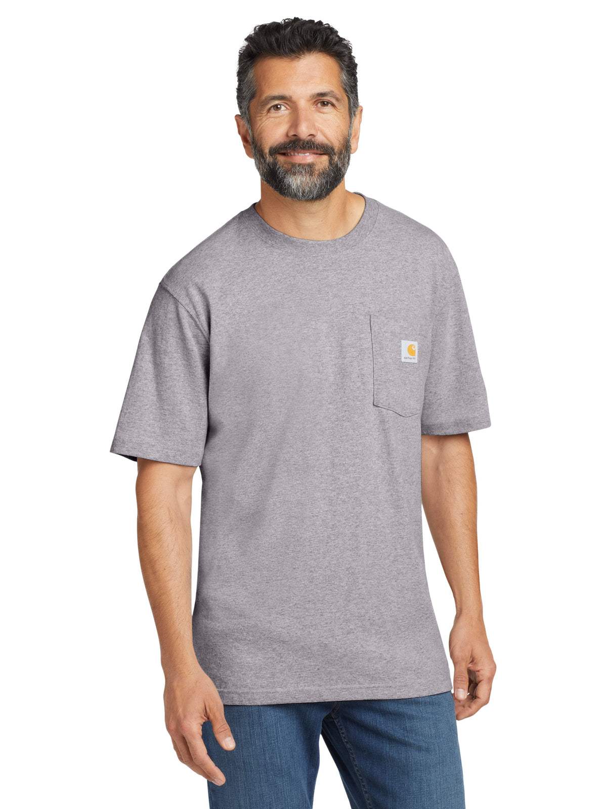 Men's 1-Pocket Short Sleeve T-Shirt - CTK87 - Heather Grey