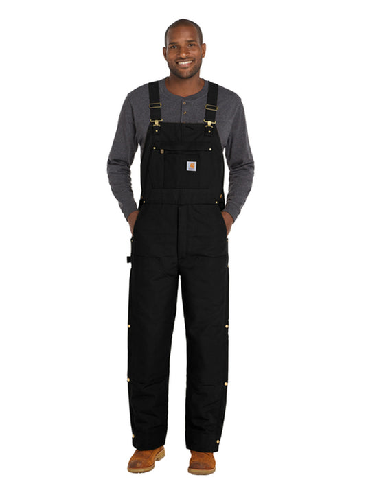 Men's 6-Pocket Short Duck Insulated Overalls - CTS106672 - Black