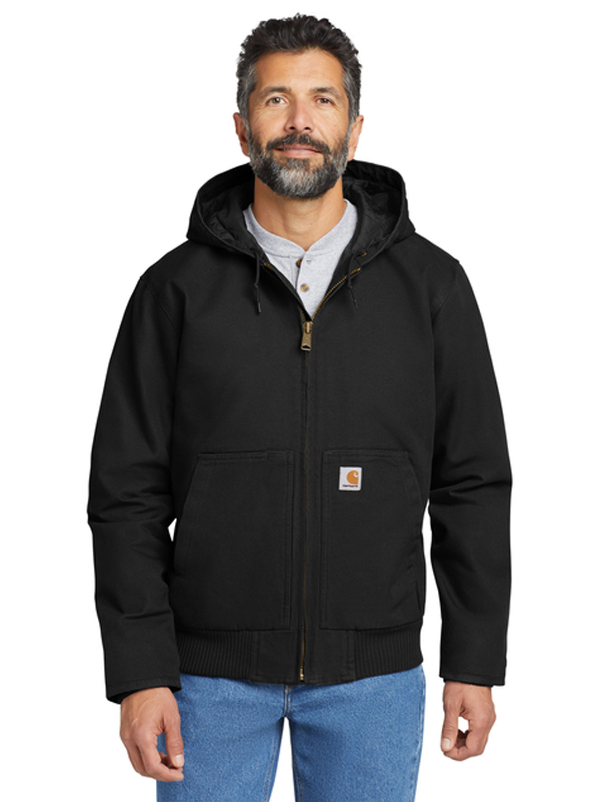Men's 4-Pocket Tall Washed Duck Jacket - CTT104050 - Black