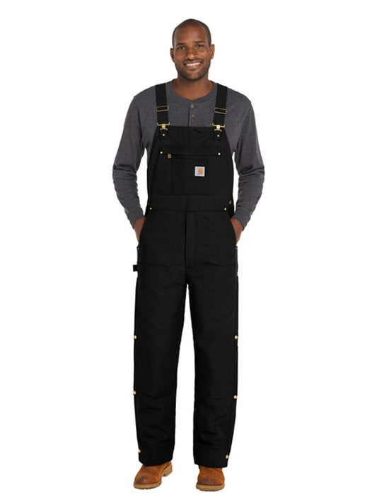 Men's 6-Pocket Tall Duck Insulated Overalls - CTT106672 - Black