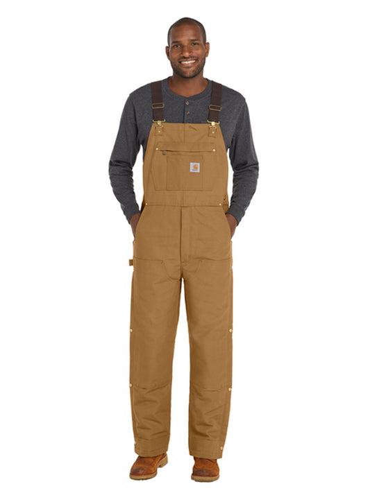 Men's 6-Pocket Tall Duck Insulated Overalls - CTT106672 - Carhartt Brown