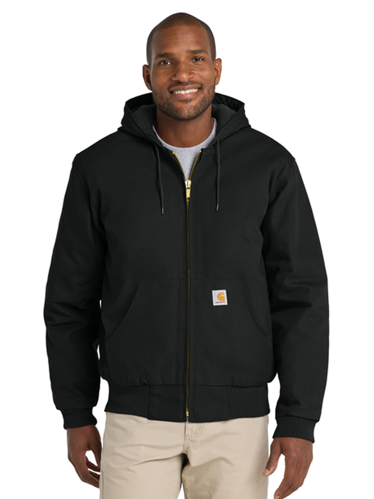 Men's 4-Pocket Tall Quilted-Flannel-Lined Jacket - CTT106677 - Black