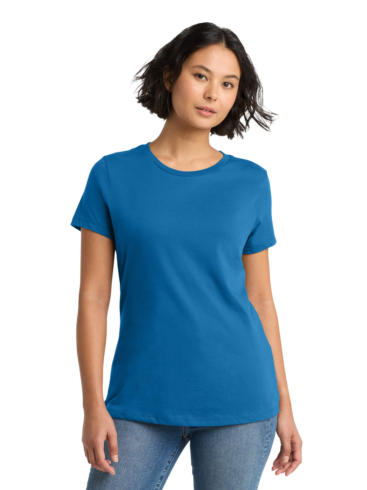 Women's Pocketless Short Sleeve T-Shirt - DM104L - Bright Blue