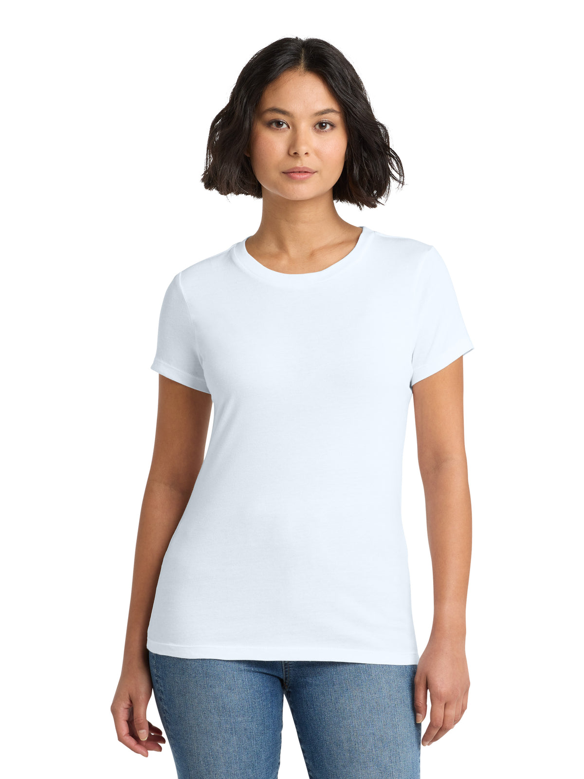 Women's Pocketless Short Sleeve T-Shirt - DM104L - Bright White