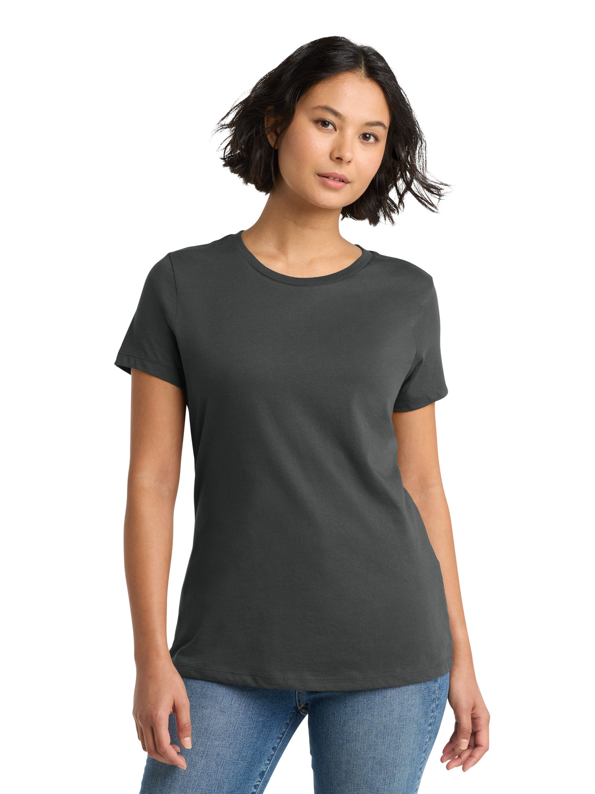 Women's Pocketless Short Sleeve T-Shirt - DM104L - Charcoal