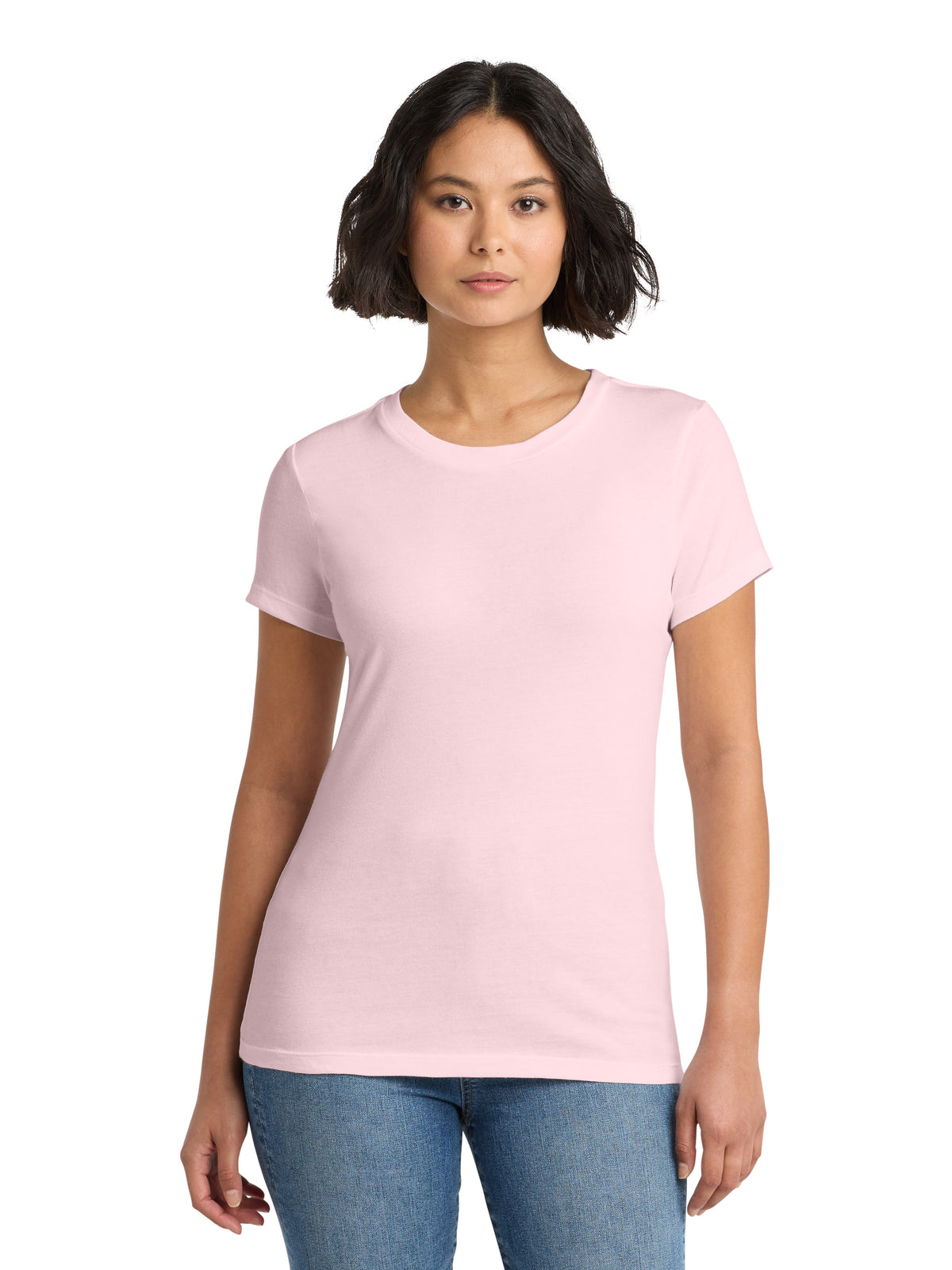 Women's Pocketless Short Sleeve T-Shirt - DM104L - Carnation Pink