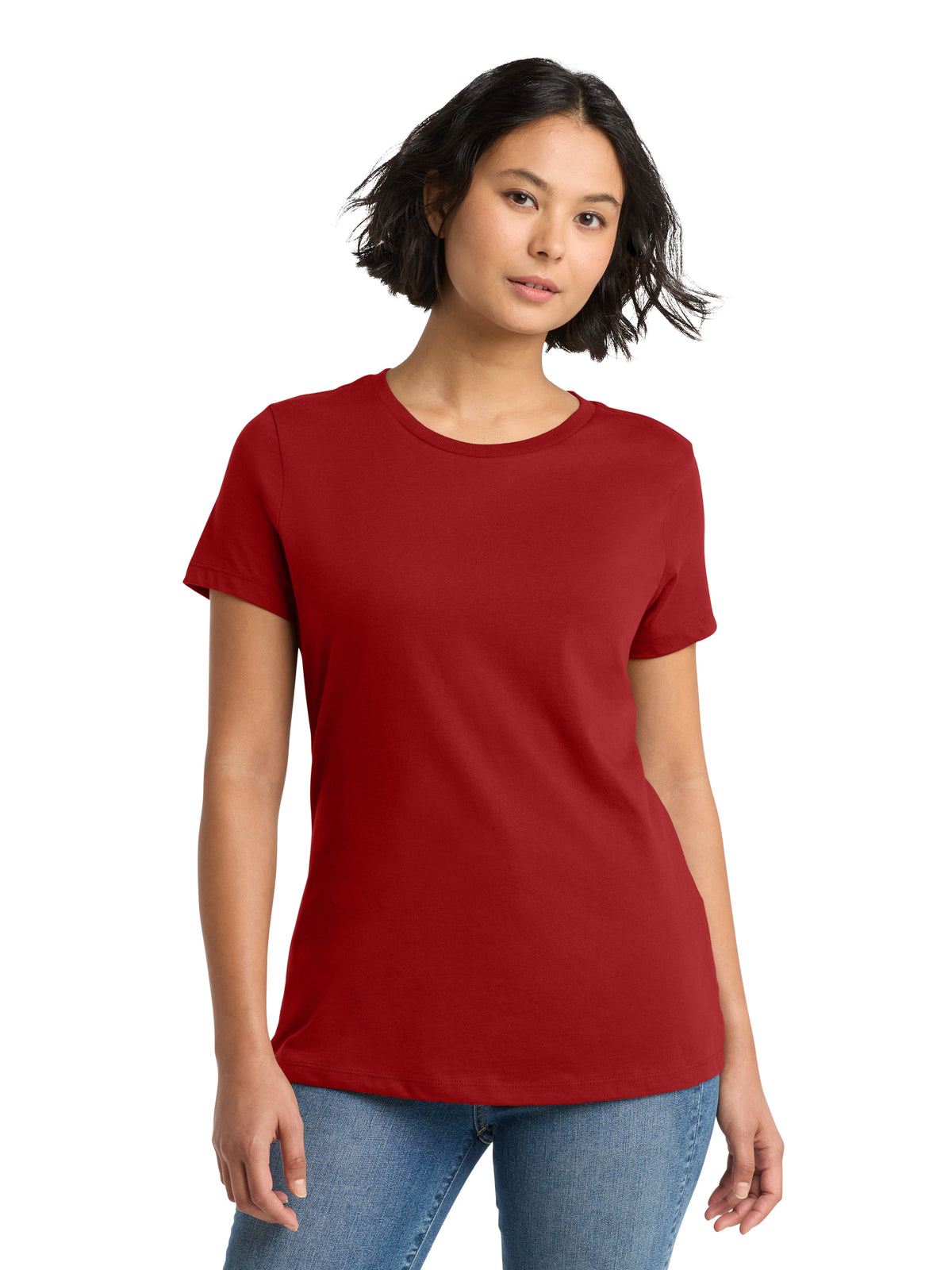 Women's Pocketless Short Sleeve T-Shirt - DM104L - Classic Red