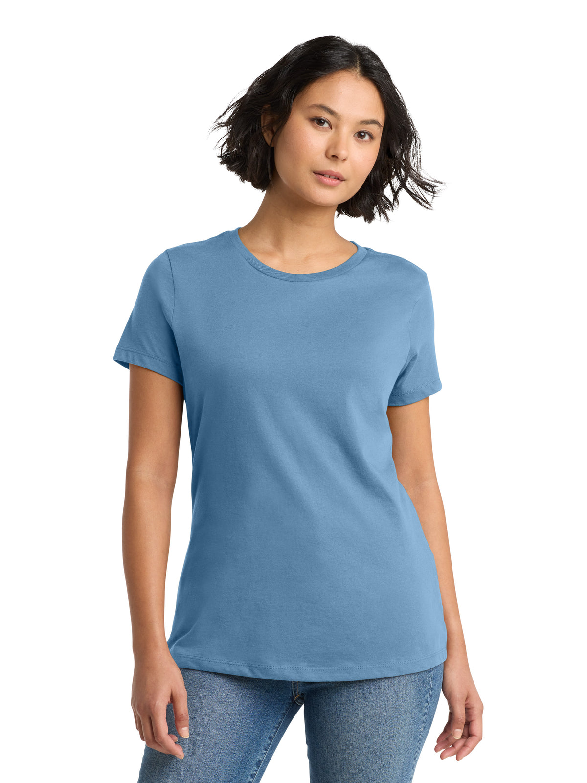 Women's Pocketless Short Sleeve T-Shirt - DM104L - Tundra Blue