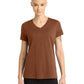 Women's Pocketless V-Neck T-Shirt - DM1170L - Baked Clay
