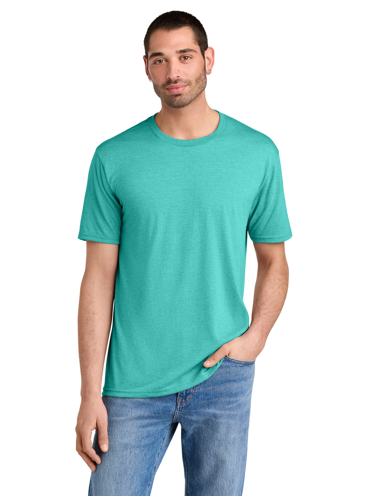 Men's District Perfect Tri Tee - DM130 - Aqua Heather