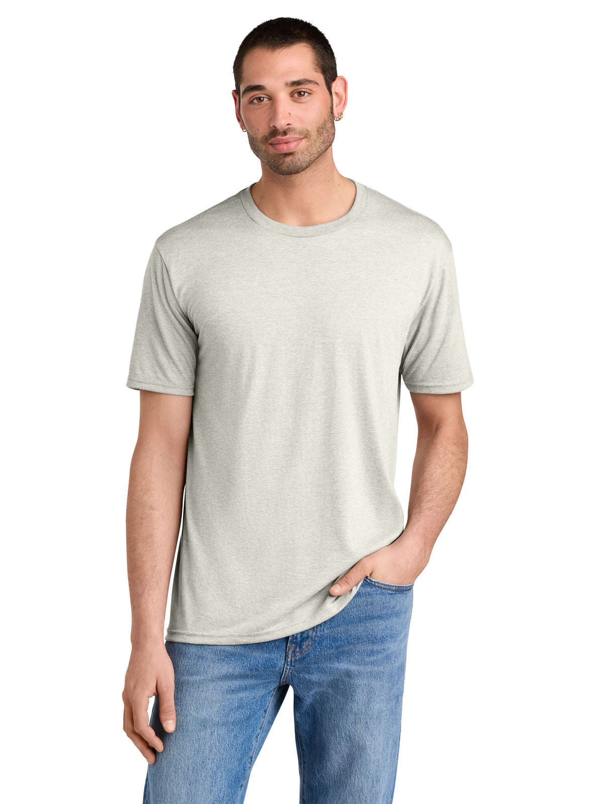 Men's District Perfect Tri Tee - DM130 - Oatmeal Heather