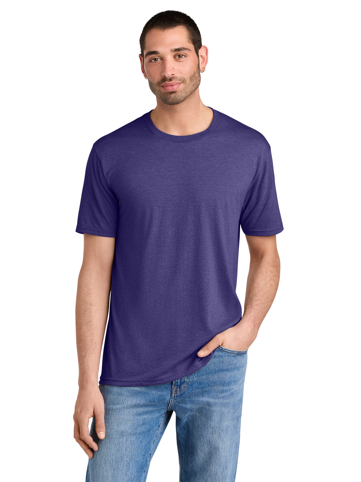 Men's District Perfect Tri Tee - DM130 - Purple Frost