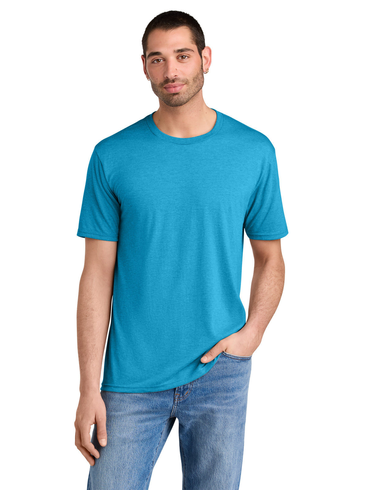 Men's District Perfect Tri Tee - DM130 - Turquoise Frost