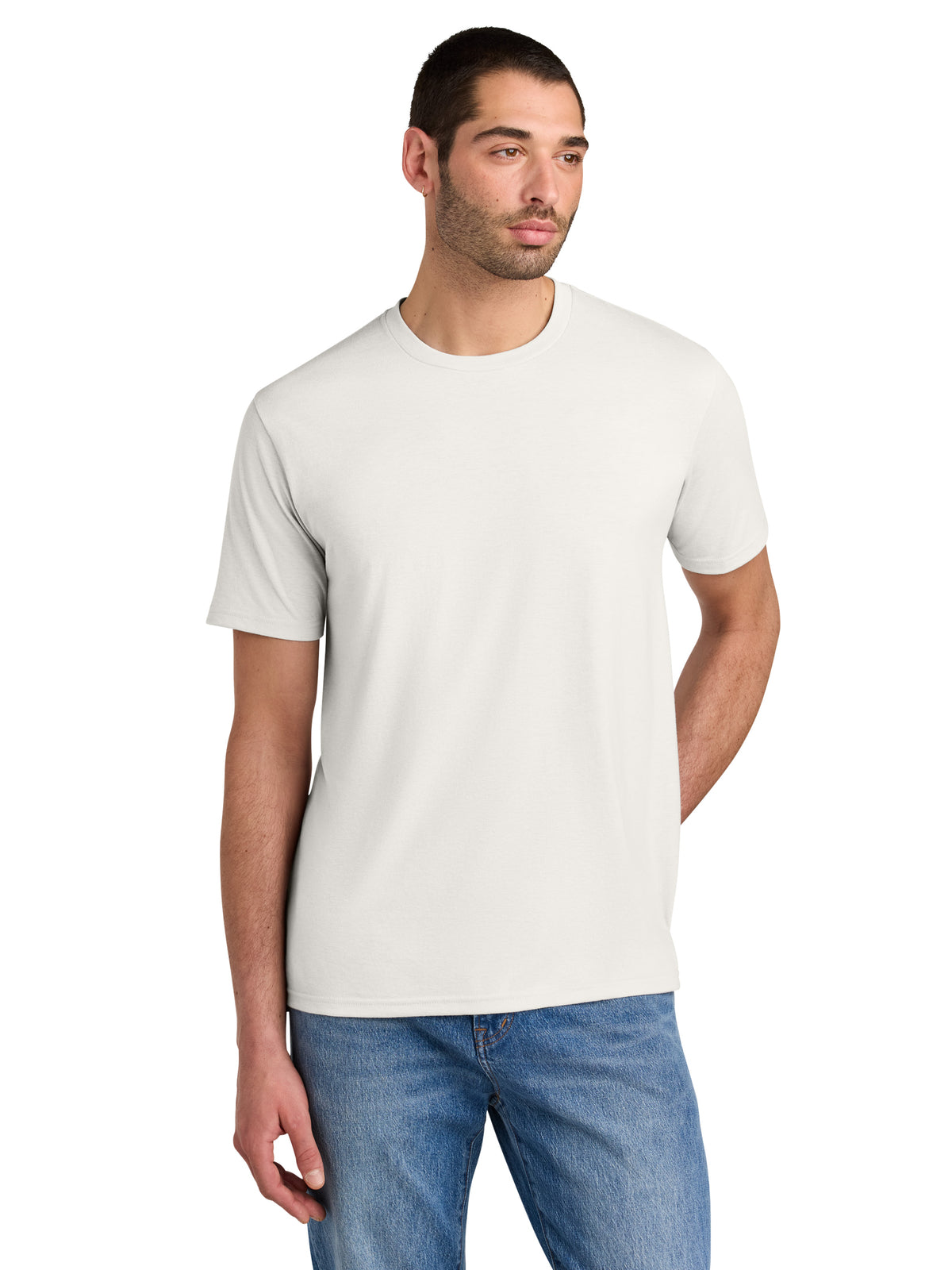 Men's District Perfect Tri Tee - DM130 - White Smoke