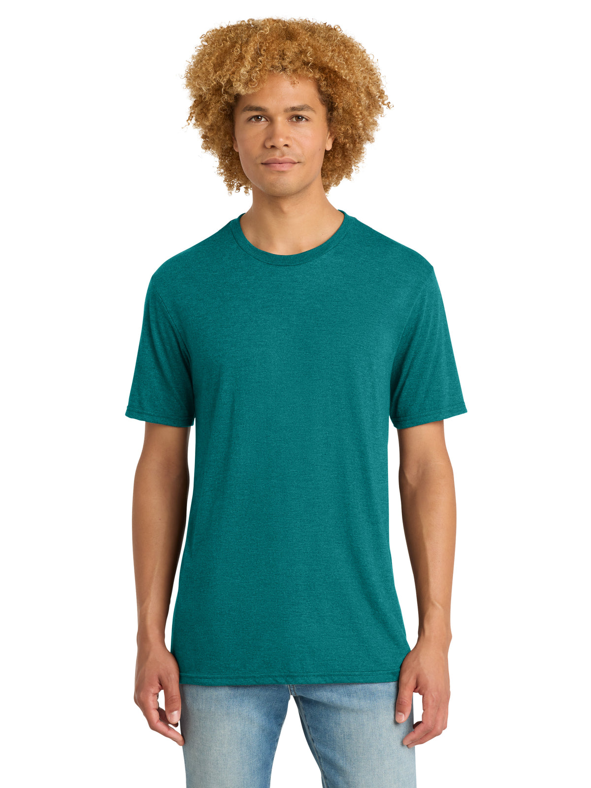 Men's District Perfect Tri DTG T-Shirt - DM130DTG - Heathered Teal