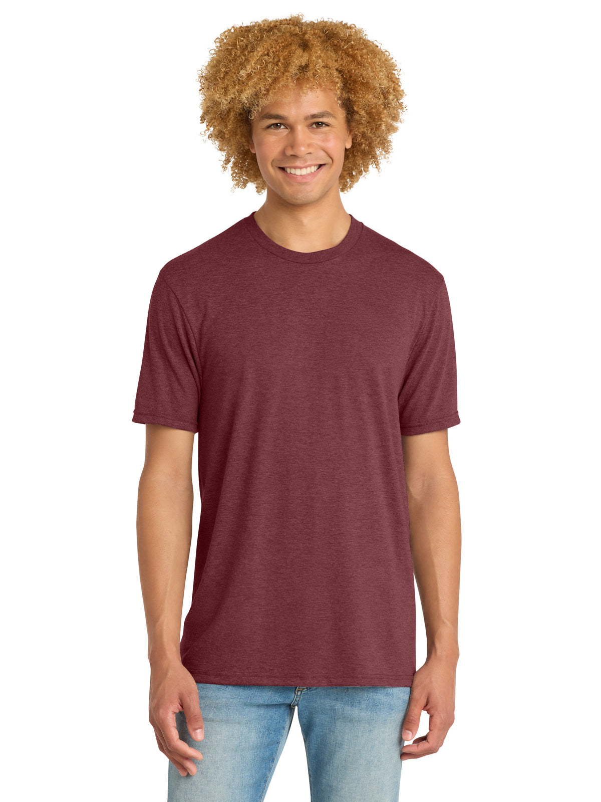 Men's District Perfect Tri DTG T-Shirt - DM130DTG - Maroon Frost