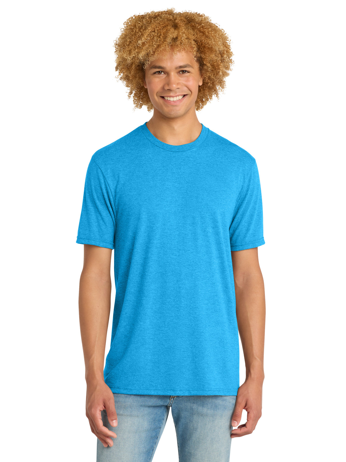 Men's District Perfect Tri DTG T-Shirt - DM130DTG - Turquoise Frost