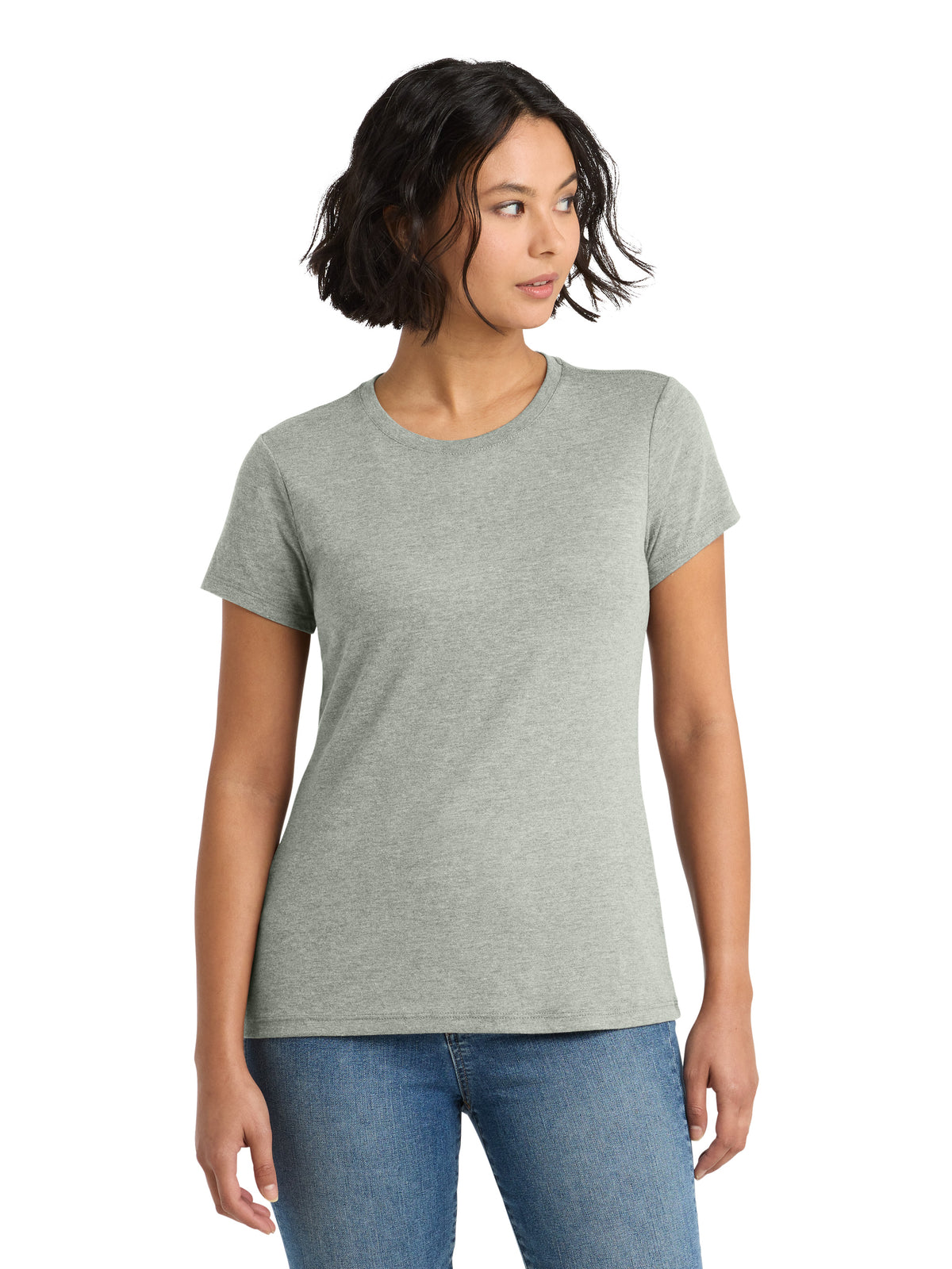 Women's Perfect Tri Tee - DM130L - Heathered Grey