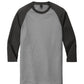 Men's Pocketless 3/4-Sleeve Raglan Tee - DM136 - Black Frost/ Grey Frost